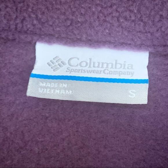 Columbia purple full zip fleece Small - Picture 7 of 8